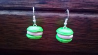 Boucles d'oreilles en macaron vert